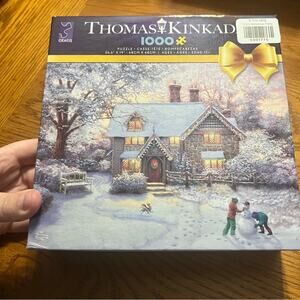 Thomas Kinkade 1000 Piece Jigsaw Puzzle Christmas at Gingerbread Cottage Winter